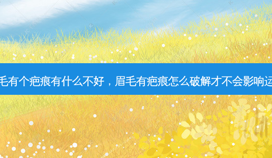眉毛有个疤痕有什么不好,眉毛有疤痕怎么破解才不会影响运势-第1张图片-容颜讯 眉毛有个疤痕有什么不好,眉毛有疤痕怎么破解才不会影响运势-第1张图片-容颜讯
