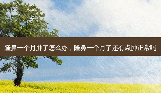 隆鼻一个月肿了怎么办,隆鼻一个月了还有点肿正常吗-第1张图片-容颜讯 隆鼻一个月肿了怎么办,隆鼻一个月了还有点肿正常吗-第1张图片-容颜讯