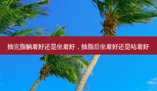 抽完脂躺着好还是坐着好,抽脂后坐着好还是站着好-第1张图片-容颜讯 抽完脂躺着好还是坐着好,抽脂后坐着好还是站着好-第1张图片-容颜讯