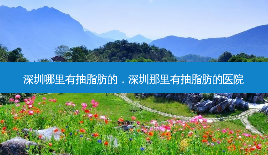 深圳哪里有抽脂肪的,深圳那里有抽脂肪的医院-第1张图片-容颜讯 深圳哪里有抽脂肪的,深圳那里有抽脂肪的医院-第1张图片-容颜讯