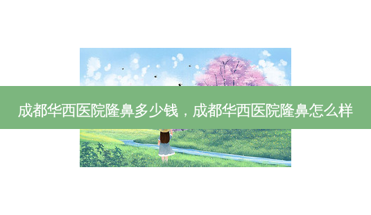 成都华西医院隆鼻多少钱,成都华西医院隆鼻怎么样-第1张图片-容颜讯 成都华西医院隆鼻多少钱,成都华西医院隆鼻怎么样-第1张图片-容颜讯