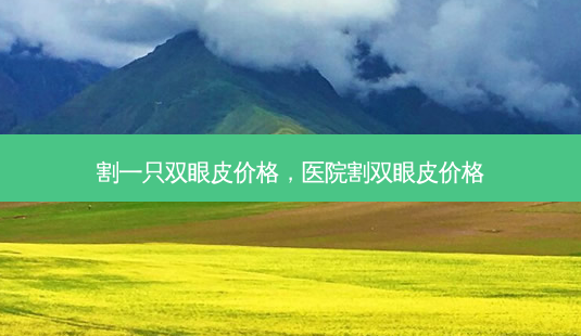 割一只双眼皮价格,医院割双眼皮价格-第1张图片-容颜讯 割一只双眼皮价格,医院割双眼皮价格-第1张图片-容颜讯