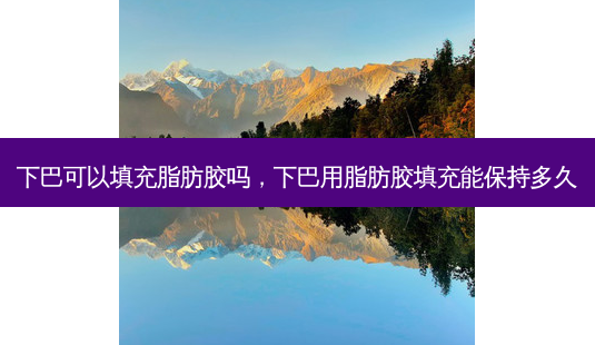 下巴可以填充脂肪胶吗,下巴用脂肪胶填充能保持多久-第1张图片-容颜讯 下巴可以填充脂肪胶吗,下巴用脂肪胶填充能保持多久-第1张图片-容颜讯