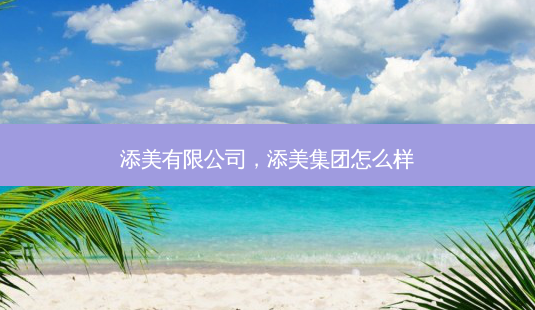 添美有限公司，添美集团怎么样-第1张图片-容颜讯