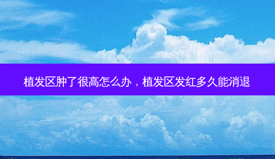 植发区肿了很高怎么办,植发区发红多久能消退-第1张图片-容颜讯 植发区肿了很高怎么办,植发区发红多久能消退-第1张图片-容颜讯
