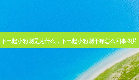 下巴起小粉刺是为什么,下巴起小粉刺干痒怎么回事图片-第1张图片-容颜讯 下巴起小粉刺是为什么,下巴起小粉刺干痒怎么回事图片-第1张图片-容颜讯