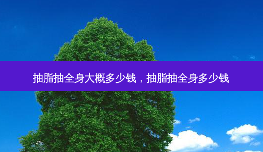 抽脂抽全身大概多少钱,抽脂抽全身多少钱-第1张图片-容颜讯 抽脂抽全身大概多少钱,抽脂抽全身多少钱-第1张图片-容颜讯