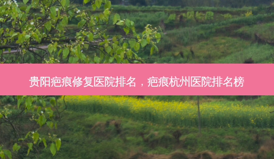 贵阳疤痕修复医院排名,疤痕杭州医院排名榜-第1张图片-容颜讯 贵阳疤痕修复医院排名,疤痕杭州医院排名榜-第1张图片-容颜讯
