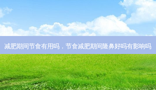 减肥期间节食有用吗，节食减肥期间隆鼻好吗有影响吗-第1张图片-容颜讯