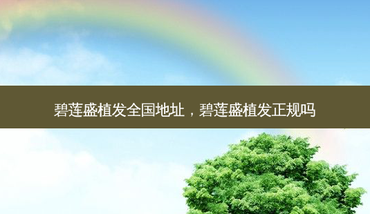 碧莲盛植发全国地址，碧莲盛植发正规吗-第1张图片-容颜讯