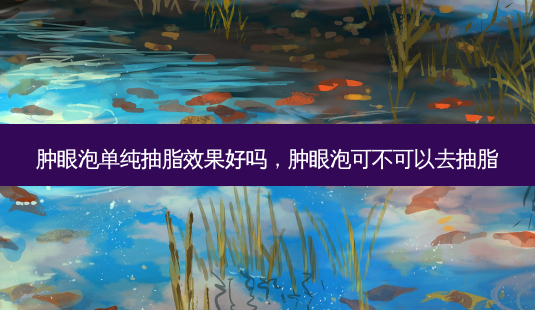 肿眼泡单纯抽脂效果好吗,肿眼泡可不可以去抽脂-第1张图片-容颜讯 肿眼泡单纯抽脂效果好吗,肿眼泡可不可以去抽脂-第1张图片-容颜讯