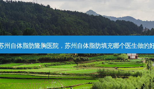 苏州自体脂肪隆胸医院，苏州自体脂肪填充哪个医生做的好-第1张图片-容颜讯