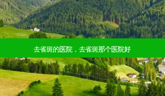 去雀斑的医院，去雀斑那个医院好-第1张图片-容颜讯