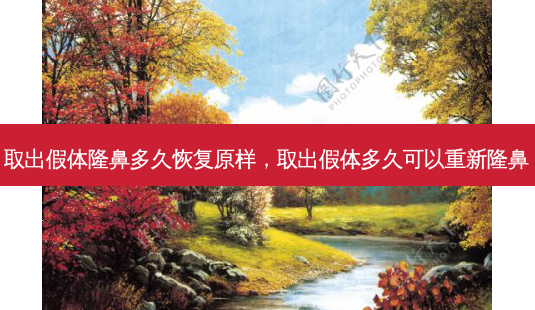 取出假体隆鼻多久恢复原样，取出假体多久可以重新隆鼻-第1张图片-容颜讯