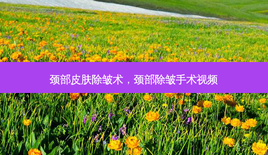 颈部皮肤除皱术,颈部除皱手术视频-第1张图片-容颜讯 颈部皮肤除皱术,颈部除皱手术视频-第1张图片-容颜讯