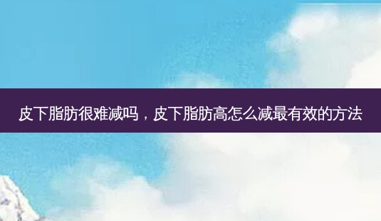 皮下脂肪很难减吗,皮下脂肪高怎么减有效的 *** -第1张图片-容颜讯 皮下脂肪很难减吗,皮下脂肪高怎么减有效的 *** -第1张图片-容颜讯