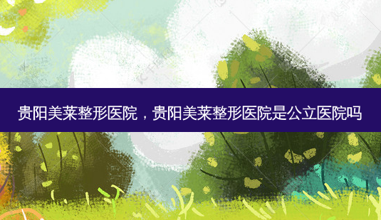 贵阳美莱整形医院,贵阳美莱整形医院是公立医院吗-第1张图片-容颜讯 贵阳美莱整形医院,贵阳美莱整形医院是公立医院吗-第1张图片-容颜讯