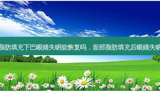 脂肪填充下巴眼睛失明能恢复吗，面部脂肪填充后眼睛失明-第1张图片-容颜讯