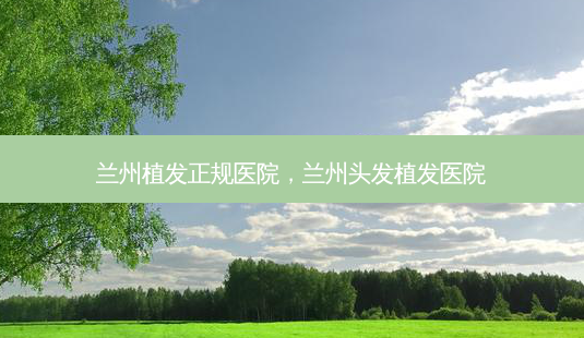 兰州植发正规医院,兰州头发植发医院-第1张图片-容颜讯 兰州植发正规医院,兰州头发植发医院-第1张图片-容颜讯