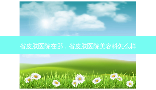 省皮肤医院在哪,省皮肤医院美容科怎么样-第1张图片-容颜讯 省皮肤医院在哪,省皮肤医院美容科怎么样-第1张图片-容颜讯