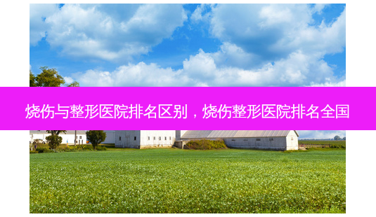 烧伤与整形医院排名区别,烧伤整形医院排名全国-第1张图片-容颜讯 烧伤与整形医院排名区别,烧伤整形医院排名全国-第1张图片-容颜讯