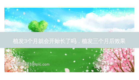 植发3个月就会开始长了吗，植发三个月后效果-第1张图片-容颜讯