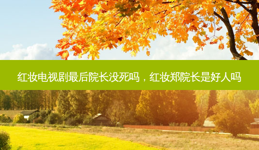 红妆电视剧 *** 后院长没死吗，红妆郑院长是好人吗-第1张图片-容颜讯