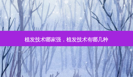 植发技术哪家强,植发技术有哪几种-第1张图片-容颜讯 植发技术哪家强,植发技术有哪几种-第1张图片-容颜讯
