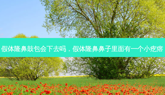 假体隆鼻鼓包会下去吗,假体隆鼻鼻子里面有一个小疙瘩-第1张图片-容颜讯 假体隆鼻鼓包会下去吗,假体隆鼻鼻子里面有一个小疙瘩-第1张图片-容颜讯