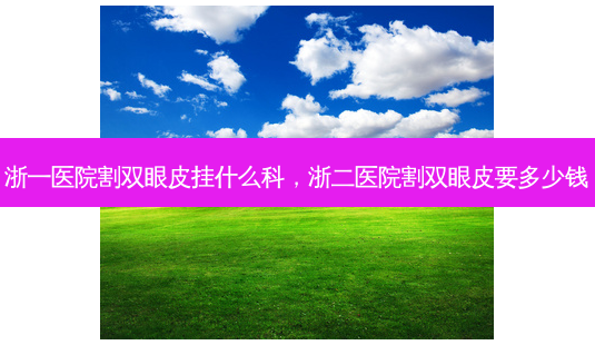 浙一医院割双眼皮挂什么科,浙二医院割双眼皮要多少钱-第1张图片-容颜讯 浙一医院割双眼皮挂什么科,浙二医院割双眼皮要多少钱-第1张图片-容颜讯