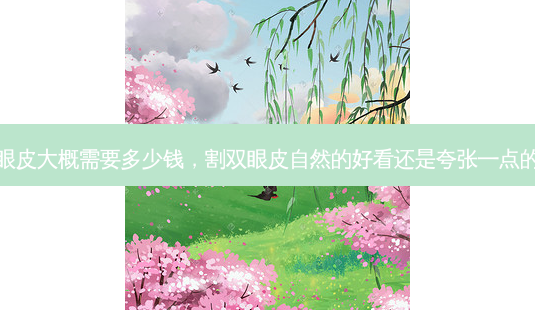 割双眼皮大概需要多少钱，割双眼皮自然的好看还是夸张一点的好看-第1张图片-容颜讯