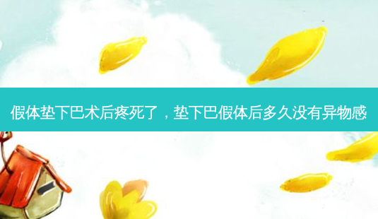 假体垫下巴术后疼死了,垫下巴假体后多久没有异物感-第1张图片-容颜讯 假体垫下巴术后疼死了,垫下巴假体后多久没有异物感-第1张图片-容颜讯