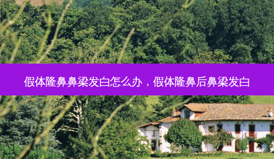 假体隆鼻鼻梁发白怎么办,假体隆鼻后鼻梁发白-第1张图片-容颜讯 假体隆鼻鼻梁发白怎么办,假体隆鼻后鼻梁发白-第1张图片-容颜讯