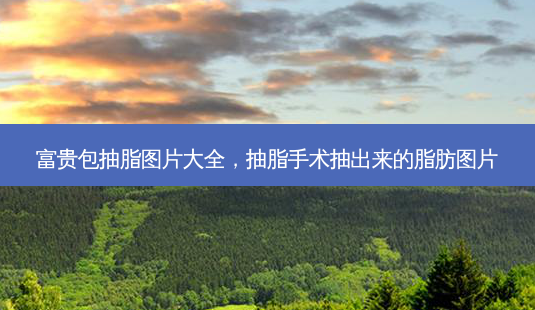 富贵包抽脂图片大全，抽脂手术抽出来的脂肪图片-第1张图片-容颜讯