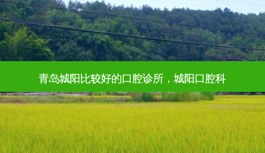 青岛城阳比较好的口腔诊所，城阳口腔科-第1张图片-容颜讯