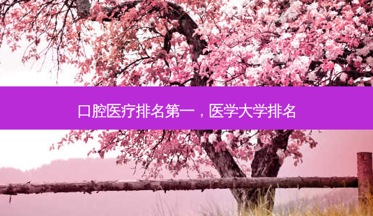 口腔医疗 *** ，医学大学排名-第1张图片-容颜讯