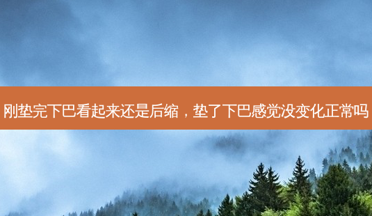 刚垫完下巴看起来还是后缩,垫了下巴感觉没变化正常吗-第1张图片-容颜讯 刚垫完下巴看起来还是后缩,垫了下巴感觉没变化正常吗-第1张图片-容颜讯