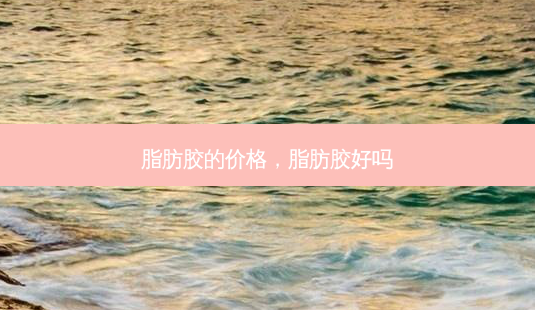 脂肪胶的价格,脂肪胶好吗-第1张图片-容颜讯 脂肪胶的价格,脂肪胶好吗-第1张图片-容颜讯