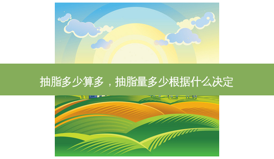 抽脂多少算多,抽脂量多少根据什么决定-第1张图片-容颜讯 抽脂多少算多,抽脂量多少根据什么决定-第1张图片-容颜讯