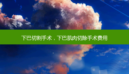 下巴切割手术,下巴肌肉切除手术费用-第1张图片-容颜讯 下巴切割手术,下巴肌肉切除手术费用-第1张图片-容颜讯