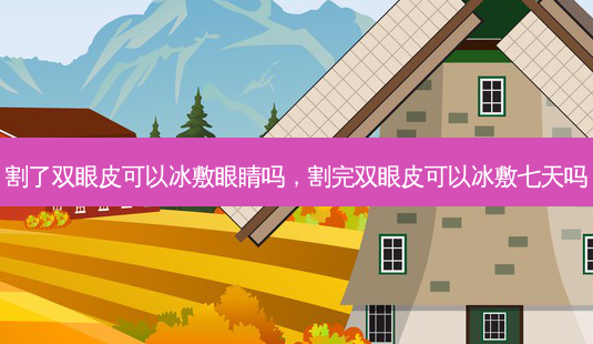 割了双眼皮可以冰敷眼睛吗,割完双眼皮可以冰敷七天吗-第1张图片-容颜讯 割了双眼皮可以冰敷眼睛吗,割完双眼皮可以冰敷七天吗-第1张图片-容颜讯