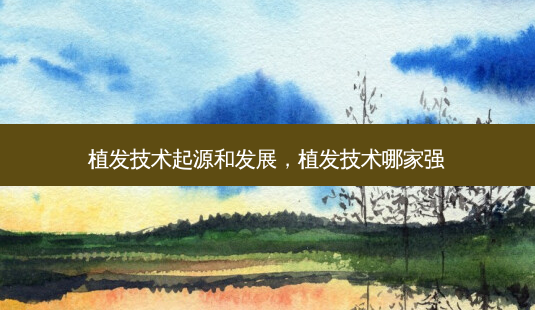 植发技术起源和发展,植发技术哪家强-第1张图片-容颜讯 植发技术起源和发展,植发技术哪家强-第1张图片-容颜讯