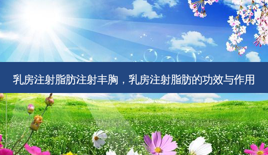  *** 注射脂肪注射丰胸， *** 注射脂肪的功效与作用-第1张图片-容颜讯