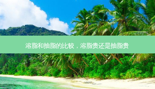 溶脂和抽脂的比较,溶脂贵还是抽脂贵-第1张图片-容颜讯 溶脂和抽脂的比较,溶脂贵还是抽脂贵-第1张图片-容颜讯