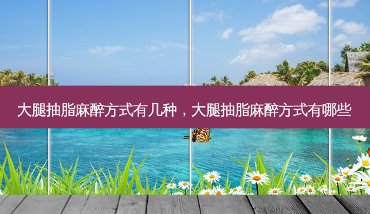 大腿抽脂麻醉方式有几种，大腿抽脂麻醉方式有哪些-第1张图片-容颜讯