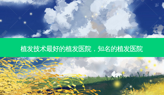 植发技术 *** 好的植发医院,知名的植发医院-第1张图片-容颜讯 植发技术 *** 好的植发医院,知名的植发医院-第1张图片-容颜讯