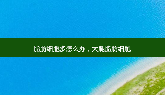 脂肪细胞多怎么办,大腿脂肪细胞-第1张图片-容颜讯 脂肪细胞多怎么办,大腿脂肪细胞-第1张图片-容颜讯
