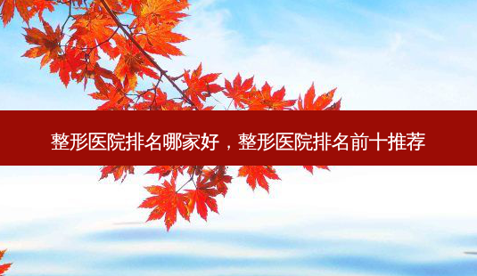 整形医院排名哪家好,整形医院排名前十推荐-第1张图片-容颜讯 整形医院排名哪家好,整形医院排名前十推荐-第1张图片-容颜讯
