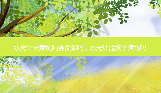 水光针去痘坑吗会反弹吗,水光针能填平痘坑吗-第1张图片-容颜讯 水光针去痘坑吗会反弹吗,水光针能填平痘坑吗-第1张图片-容颜讯
