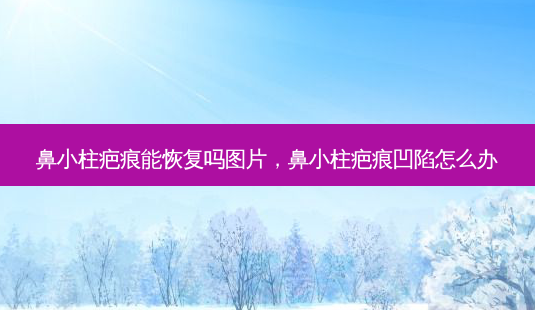 鼻小柱疤痕能恢复吗图片,鼻小柱疤痕凹陷怎么办-第1张图片-容颜讯 鼻小柱疤痕能恢复吗图片,鼻小柱疤痕凹陷怎么办-第1张图片-容颜讯